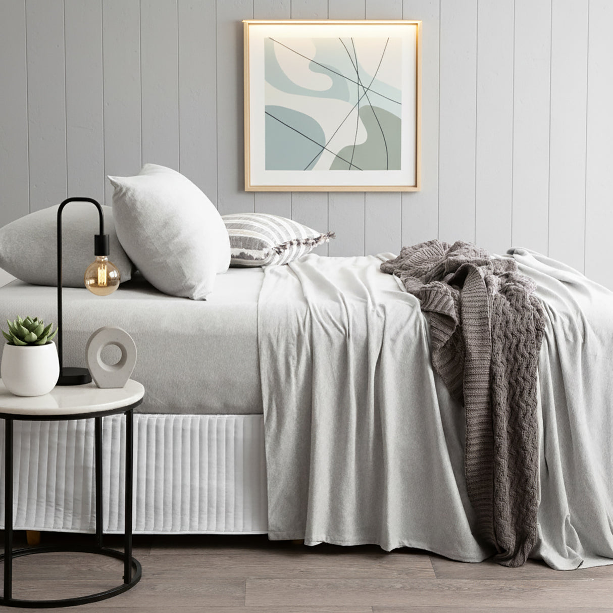 Renee Taylor Comfort Organic Cotton Standard Pillow Pair Grey Marle