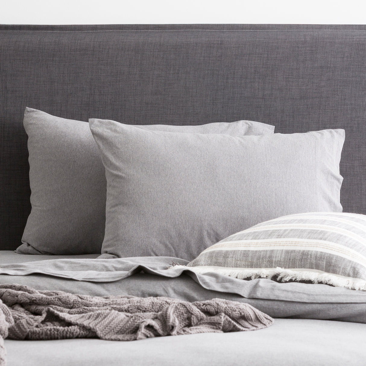 Renee Taylor Comfort Organic Cotton Sheet Set Queen Charcoal
