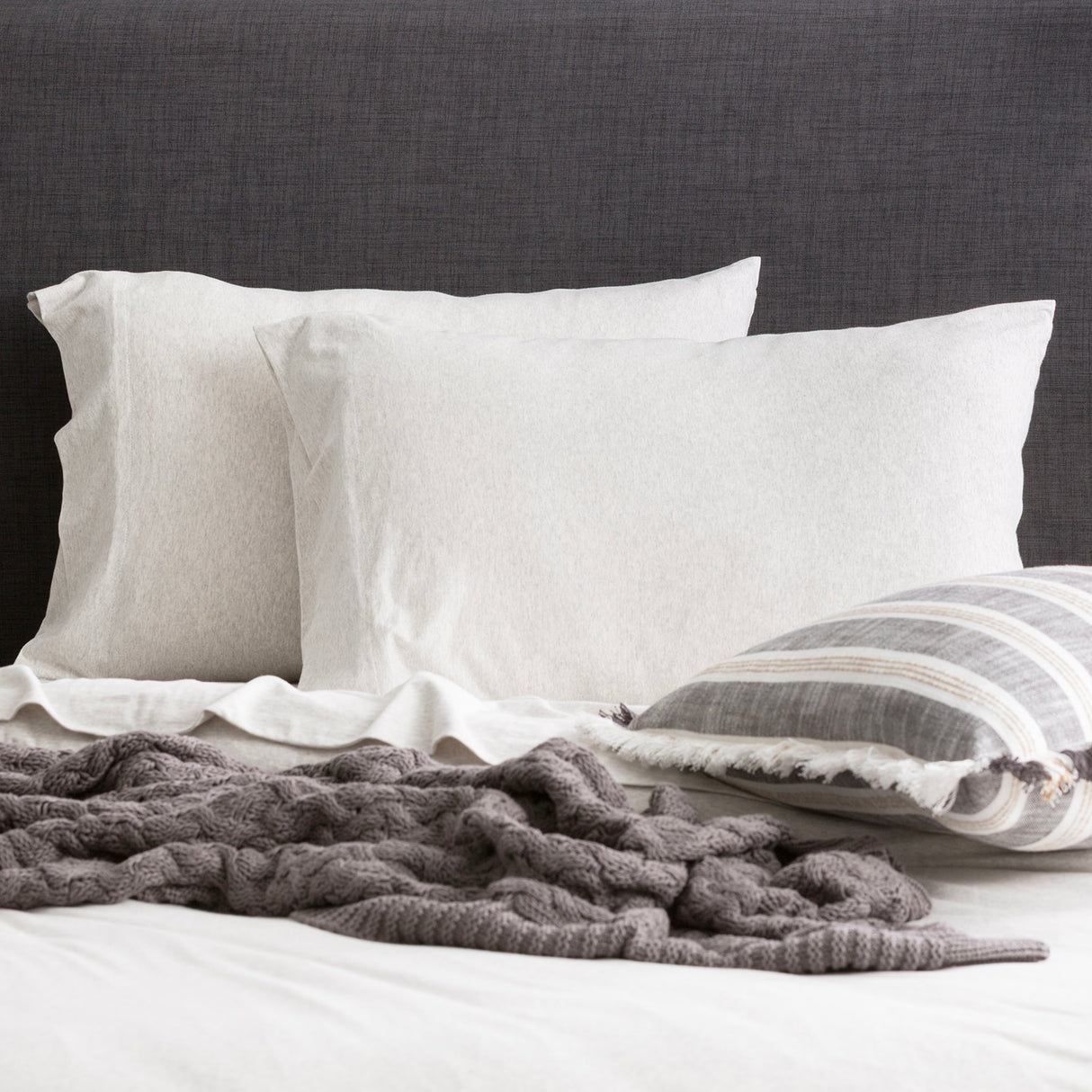 Renee Taylor Comfort Organic Fitted Sheet & Pillowcase - King Single Ecru