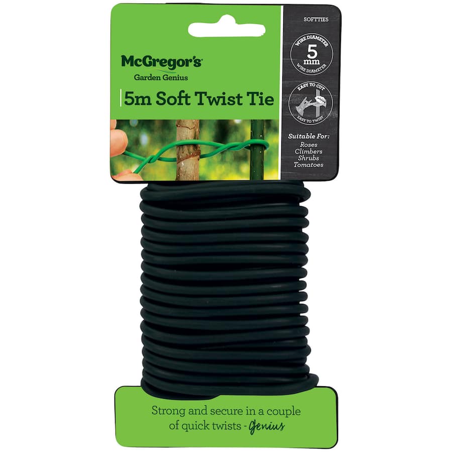 Mcgregors Garden Equipment Soft Twist Ties - 5m