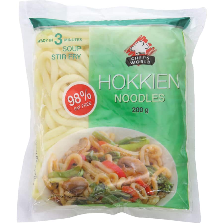 Chefs World Hokkien Noodles Packet 200g