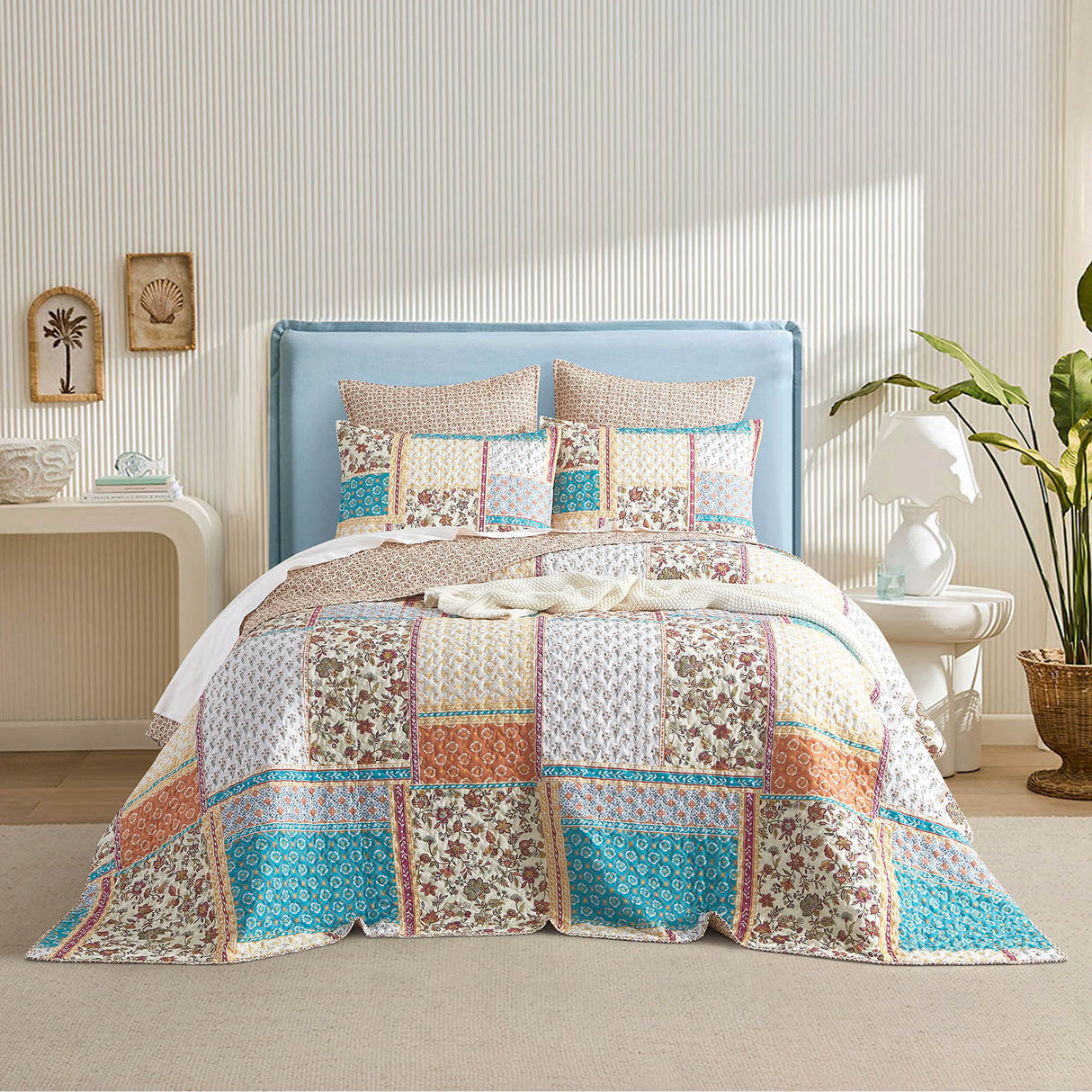 Renee Taylor Amber Quilted Reversible Coverlet Set Queen/King