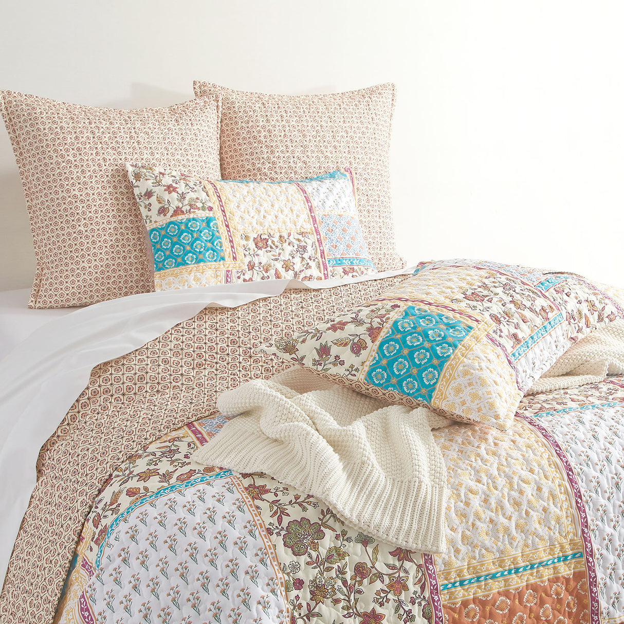 Renee Taylor Amber Quilted Reversible Coverlet Set Queen/King