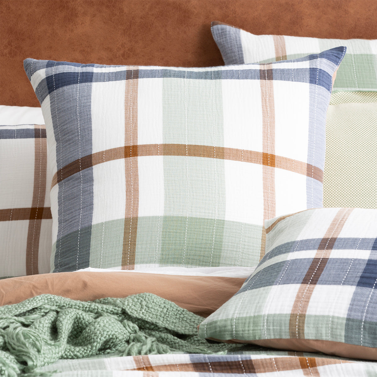 Renee Taylor Yarn Dyed Cotton Olivia Quilt Cover Set Queen Multi