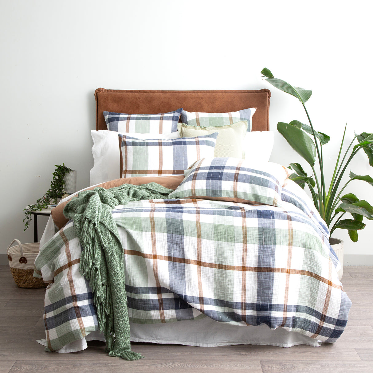 Renee Taylor Yarn Dyed Cotton Olivia Quilt Cover Set Super King Multi