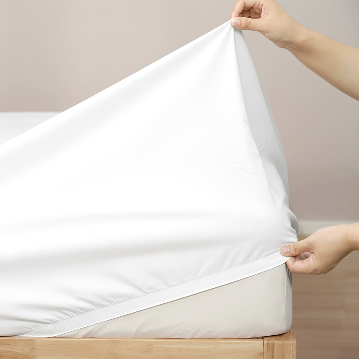 400 Thread Count Egyptian Cotton Fitted & Pillow Case Deep King White