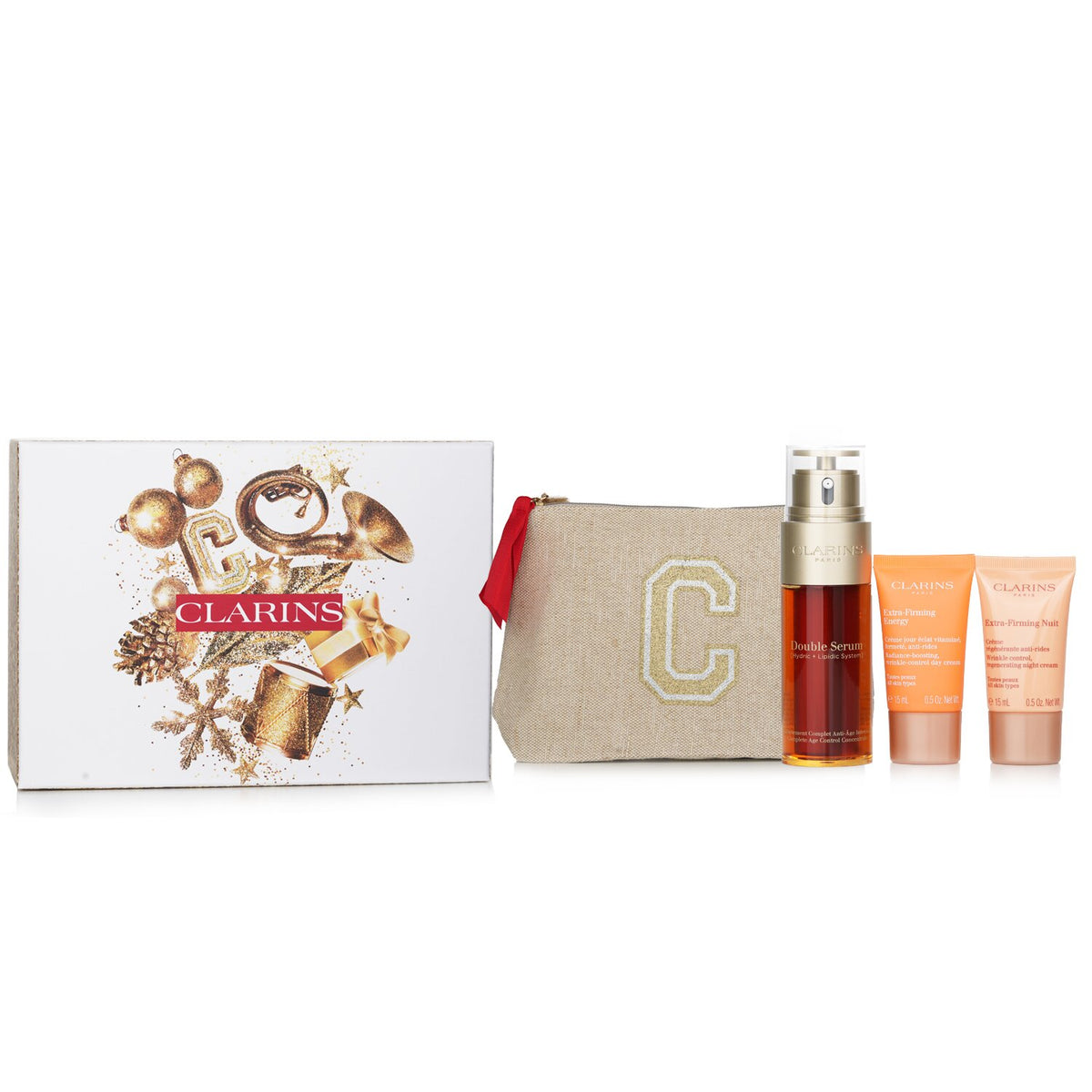 Clarins - Rituale Double Serum & Extra Firming Set: - 3pcs+1bag