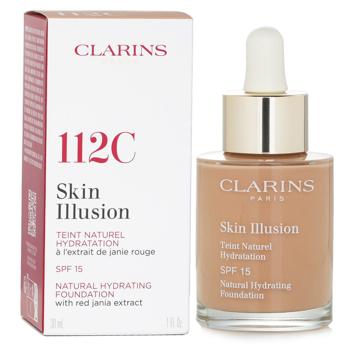 Clarins - Skin Illusion Natural Hydrating Foundation SPF 15 - # 112 Amber - 30m