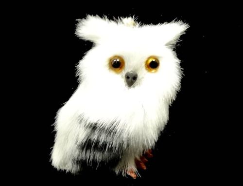 Ornament - White Owl with Stripe (Small)