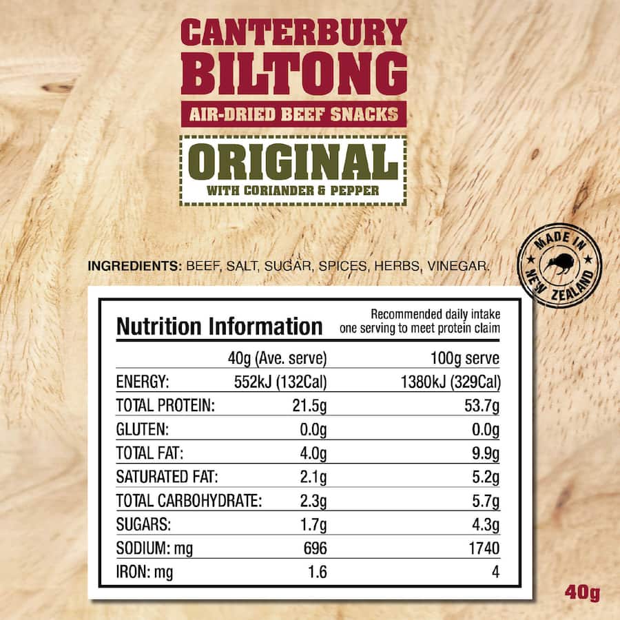 Canterbury Biltong Original - 40g