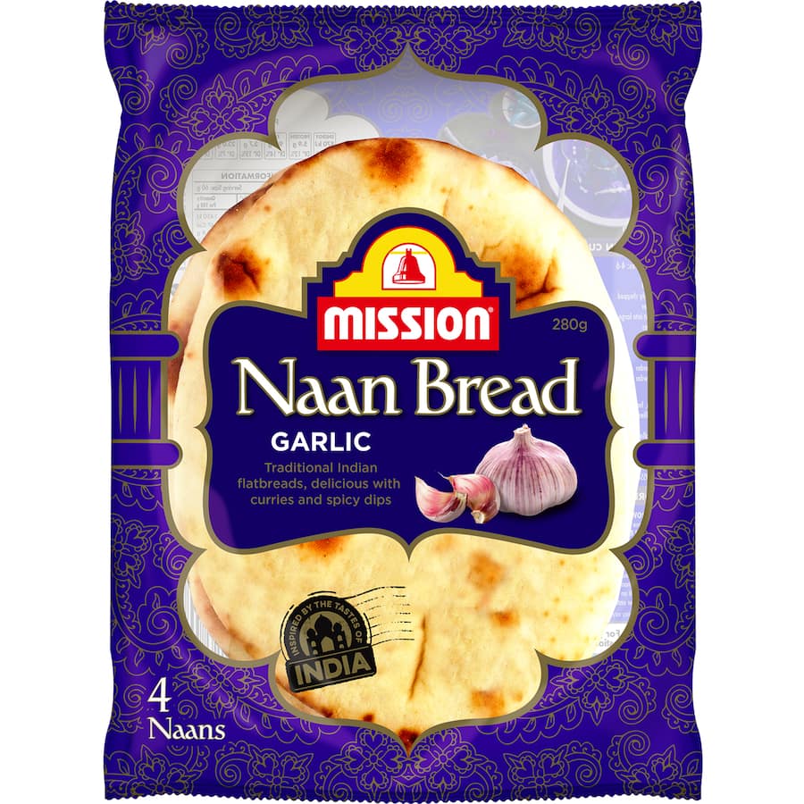 Mission Naan Bread Garlic 4pack