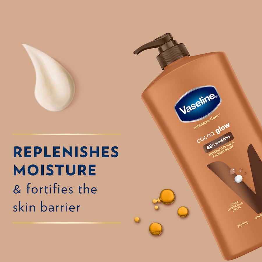 Vaseline Intensive Care Body Lotion Cocoa Pump 750mL