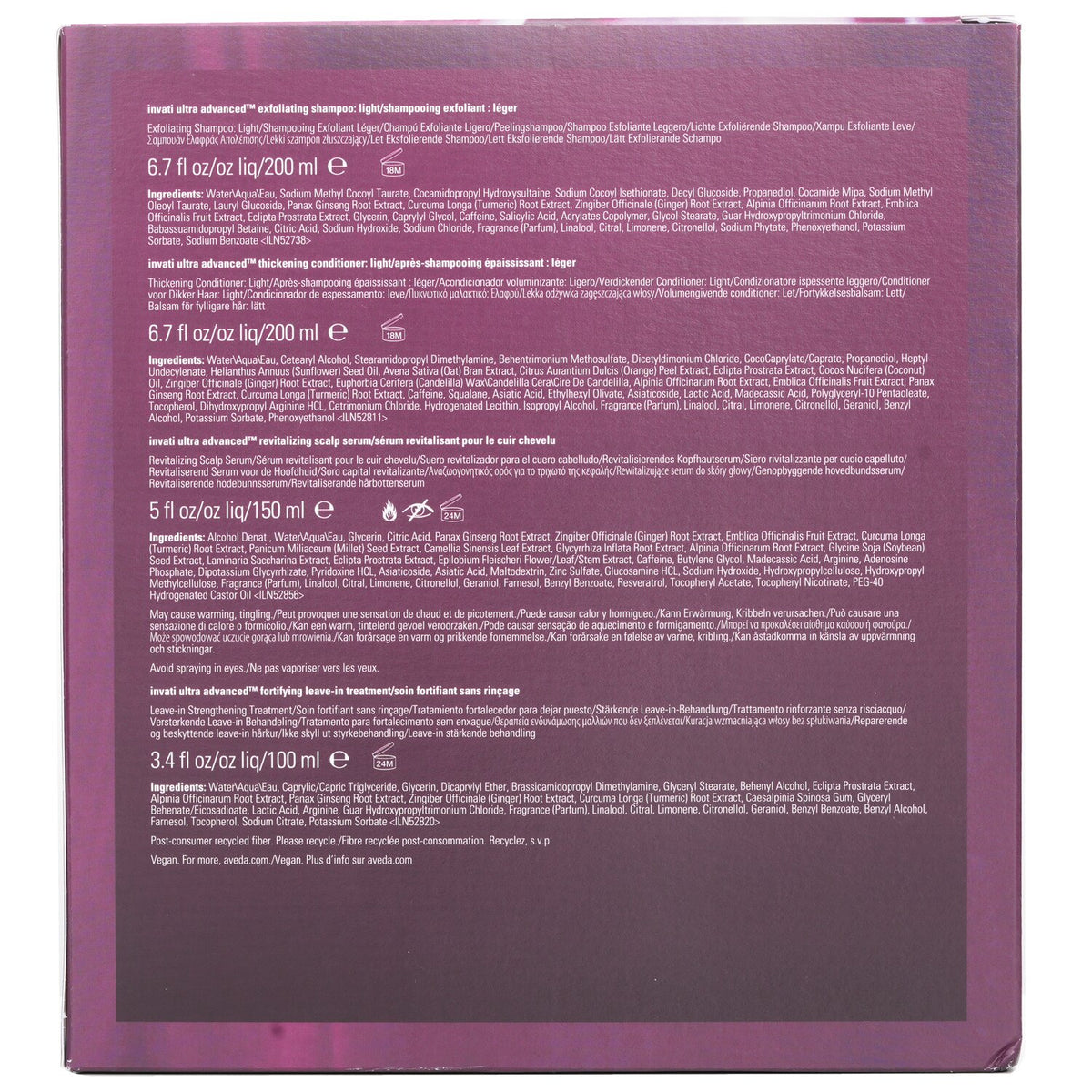 Aveda Invati Ultra Advanced 4 Step Light System Set: Light Shampoo 200ml+Light C