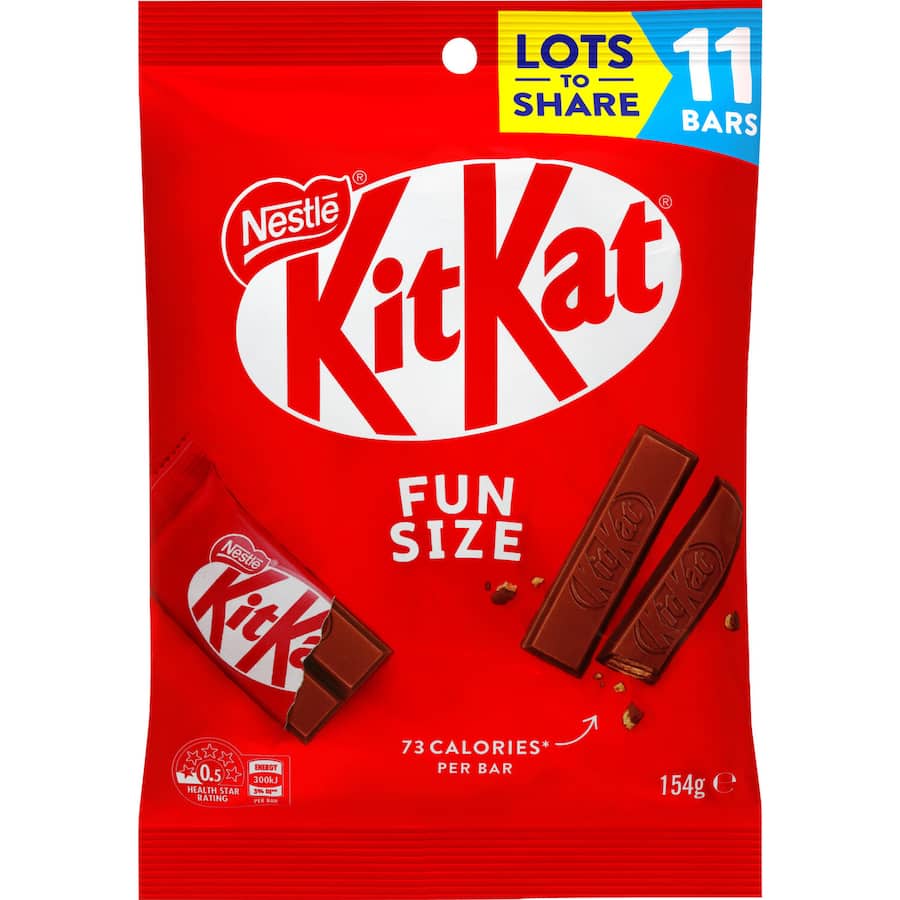 Nestlé Kit Kat Milk Chocolate Bars Fun Size Share Pack 11 pack 154g
