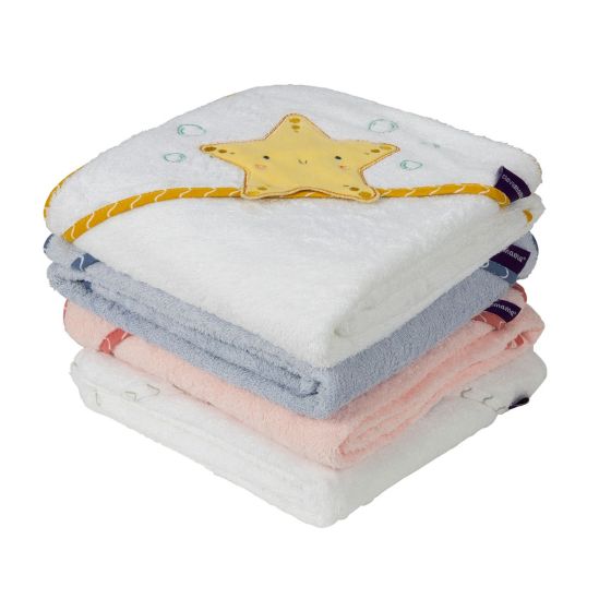 Bamboo Extra Large Apron Baby Bath Towel - Blue - ClevaMama