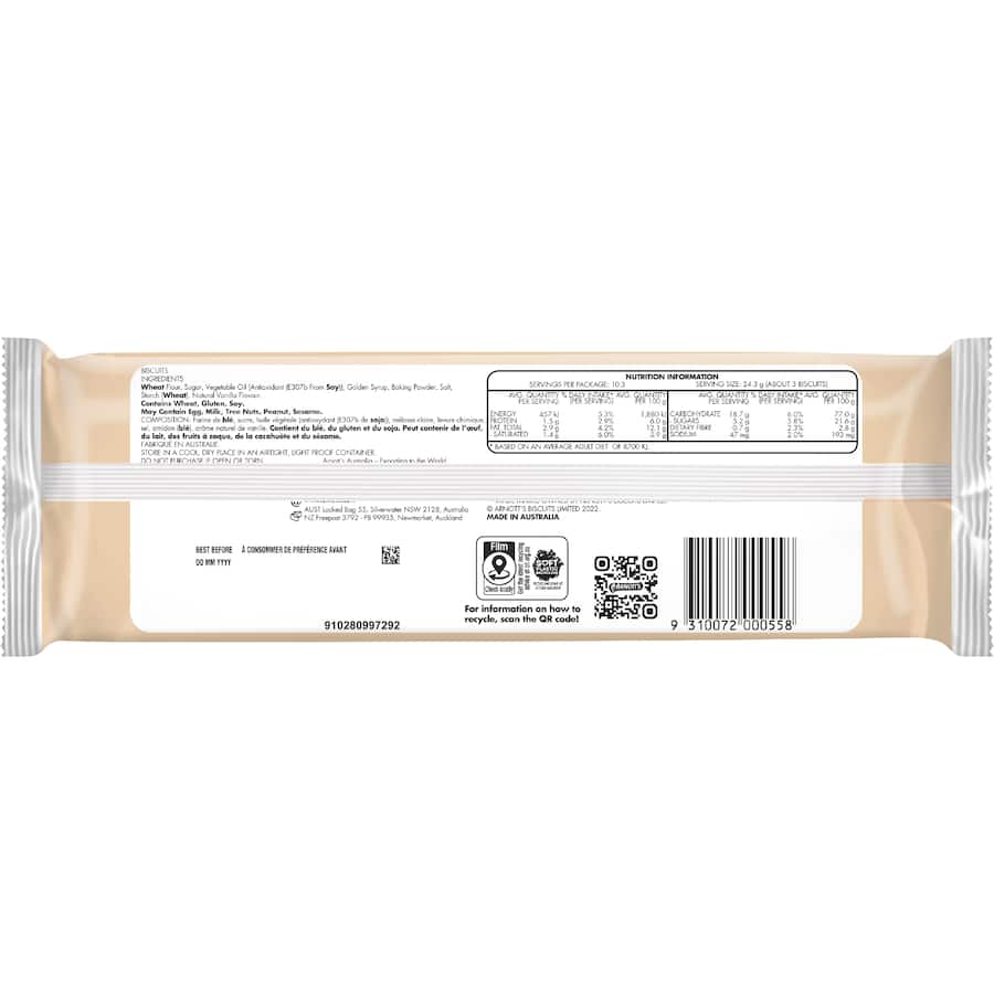 Arnotts Plain Biscuits Marie 250g