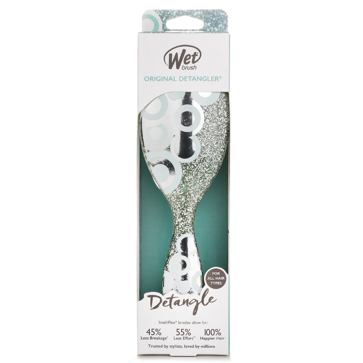 Wet Brush Original Detangler Groovy Disco Teal Hair Brush 1pc