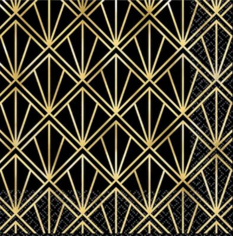 Elegant hot stamp beverage napkins, 25cm square, pack of 16, perfect for stylish events and sustainable serving.