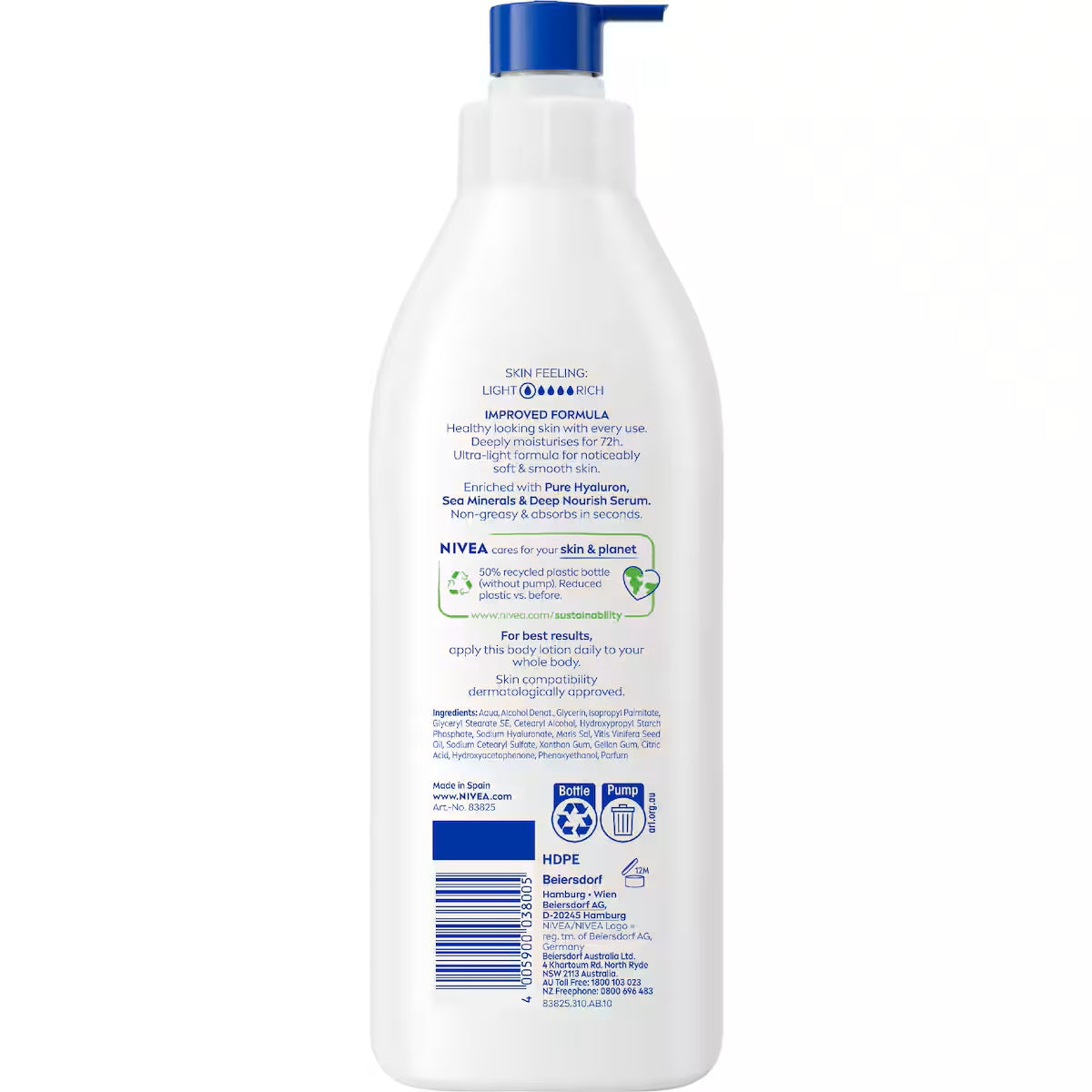 Nivea Body Lotion Express Hydration Pump 400mL