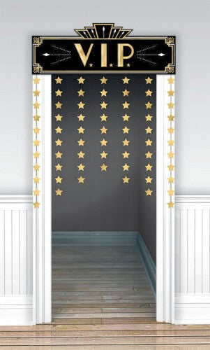 Elegant glittering door curtain that adds style and privacy, perfect for any room or special event.