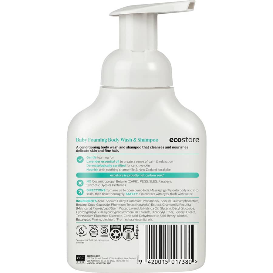 Ecostore Baby Body Wash & Shampoo Foaming 250mL