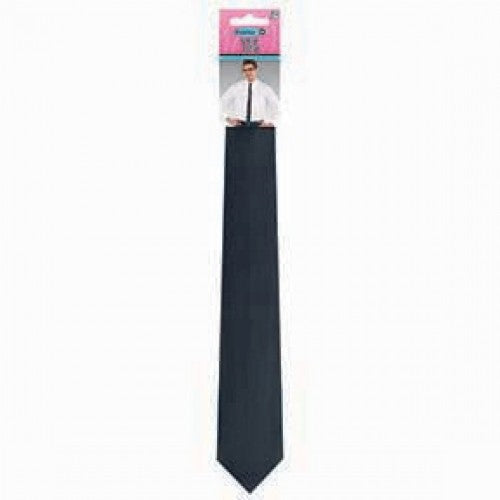 Sleek 30-inch black narrow tie, perfect for smart-casual and formal outfits, enhancing any attire with modern elegance.