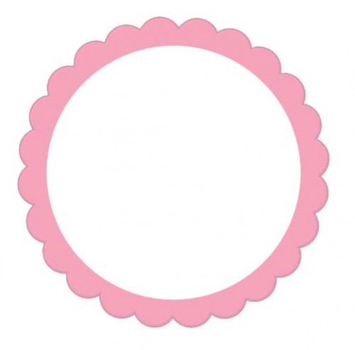 Labels Scalloped - New Pink - Pack of 5