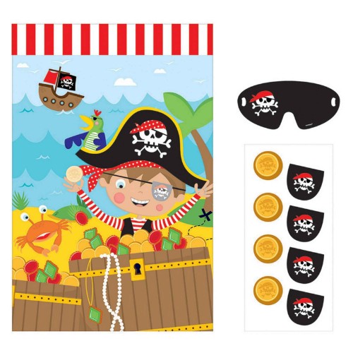 Exciting Little Pirate party game where players return accessories to a vibrant pirate-themed board, suitable for all ages.