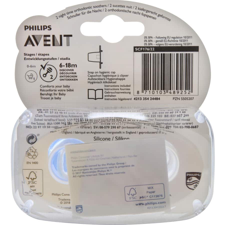Avent Ultra Air Comforters Night Soother 6-18 Months 2pack