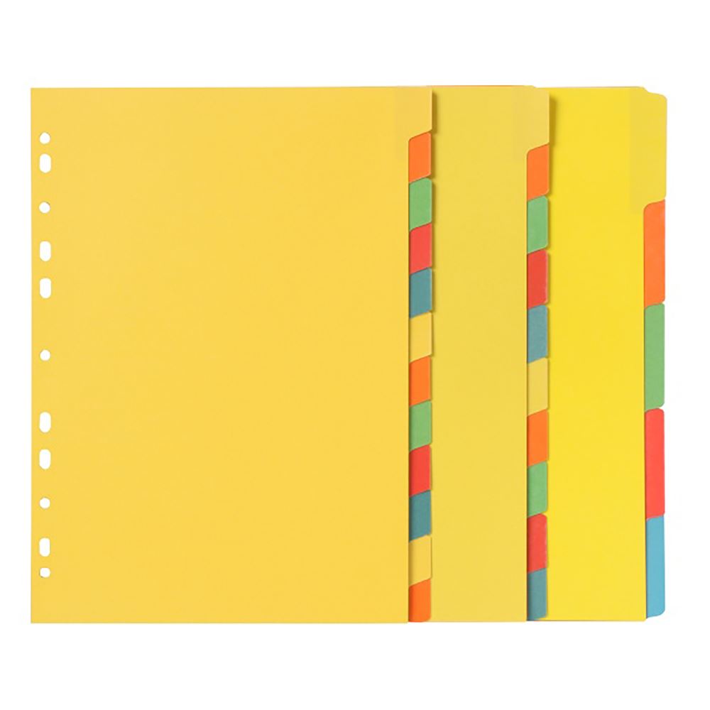 Marbig A4 erasable dividers with 5 tabs for easy organization and flexible labeling in documents.