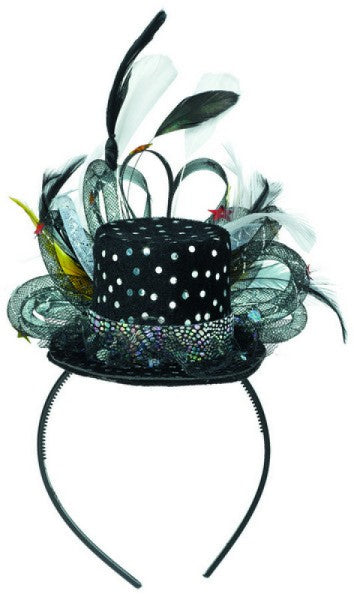 Luxurious feathered tiara headband perfect for glamorous events and everyday flair, suitable for all ages.