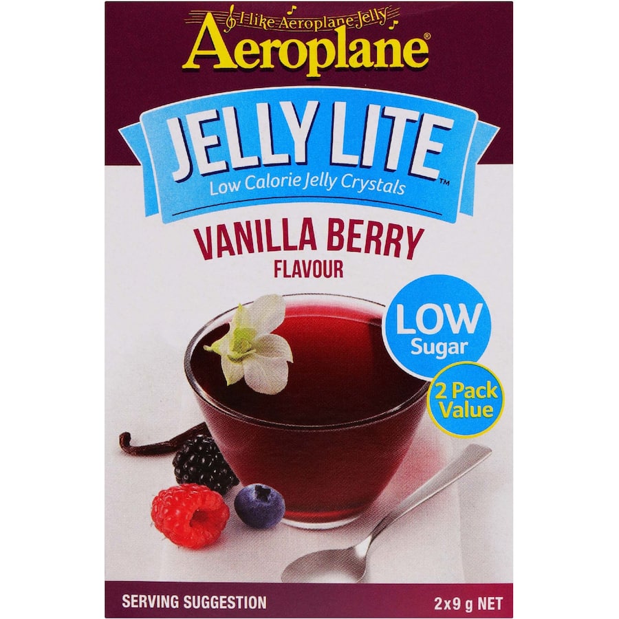 Aeroplane Jelly Lite Vanilla Berry Crystals 18g