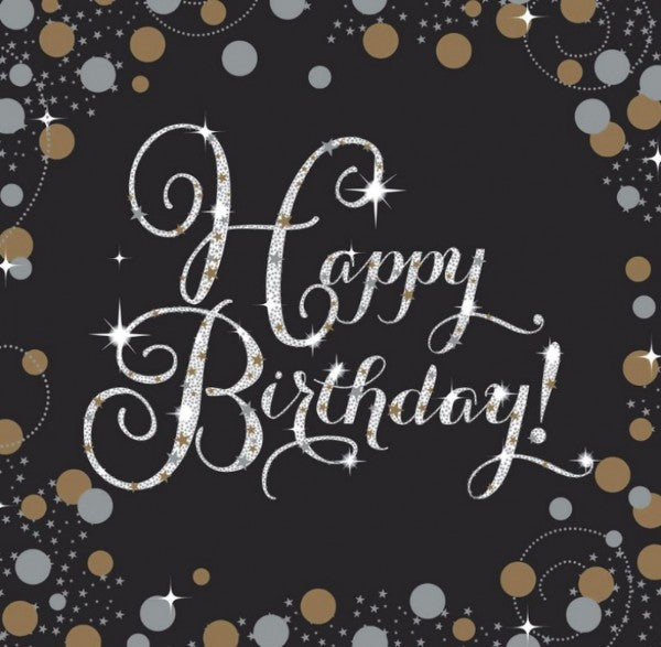 Lunch Napkin - Sparkling Celebration Happy Birthday - Pack of 16