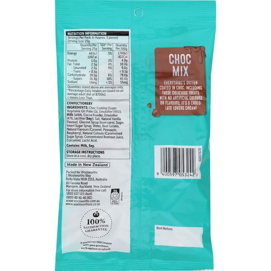 Woolworths Chocolate Sharepack  150g