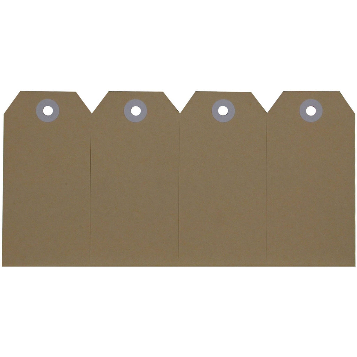 Durable ESSELTE SHIPPING TAGS 40x82mm in buff, ideal for labeling products and organizing with reinforced holes.