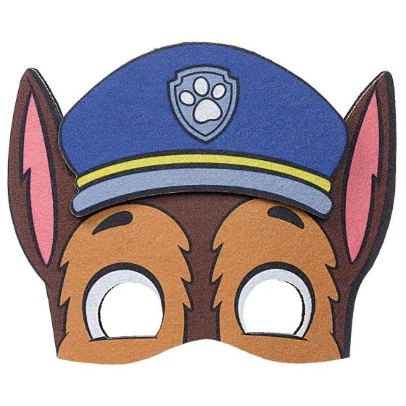 Colorful felt mask featuring Paw Patrol characters, perfect for kids' dress-up and imaginative play.