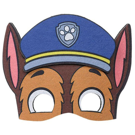Colorful felt mask featuring Paw Patrol characters, perfect for kids' dress-up and imaginative play.
