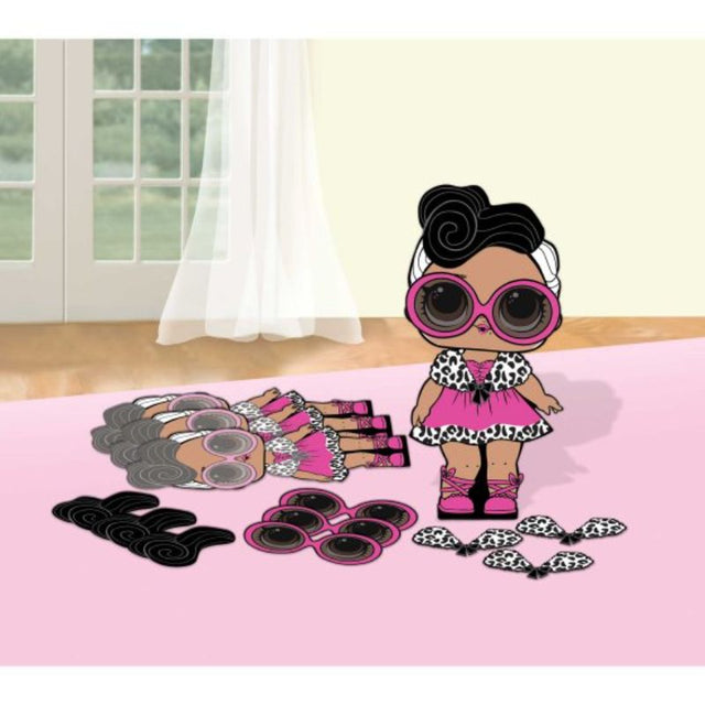 Colorful LOL Surprise Together 4EVA Craft Kit with 4 stand-up dolls and 12 stickers for creative decorating fun.