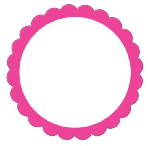 Bright pink scalloped labels, pack of 5, ideal for organizing supplies, DIY crafts, and adding stylish accents.