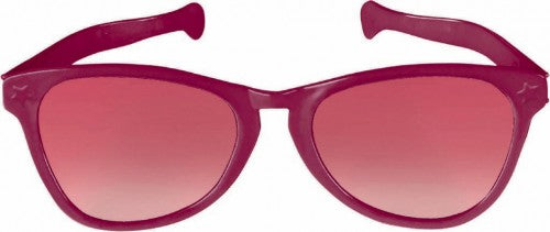 Oversized 11-inch burgundy novelty glasses perfect for parties and fun photos.