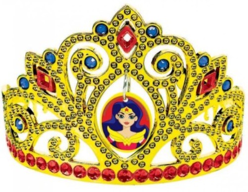 Girls Electroplated Tiara featuring a dazzling finish, perfect for young DC Comics fans' dress-up and imaginative play.