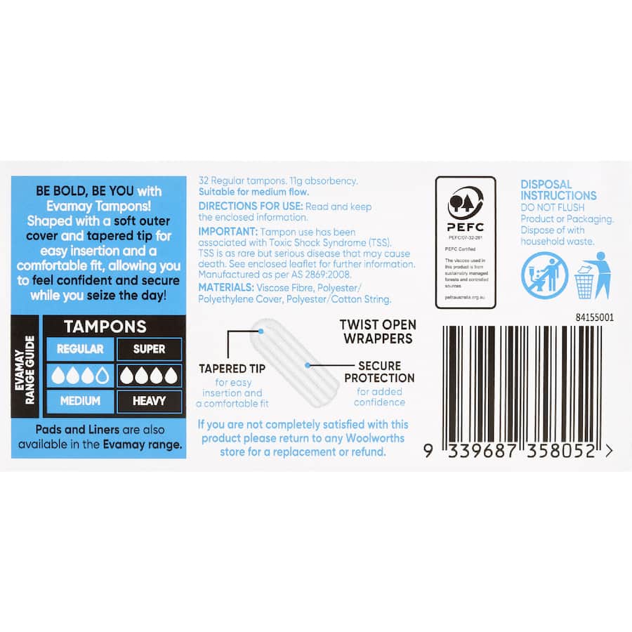 Evamay Tampons Regular 32pack