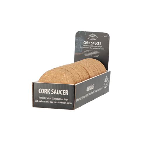 Plant Coaster - Cork 10cm (Set of 12)