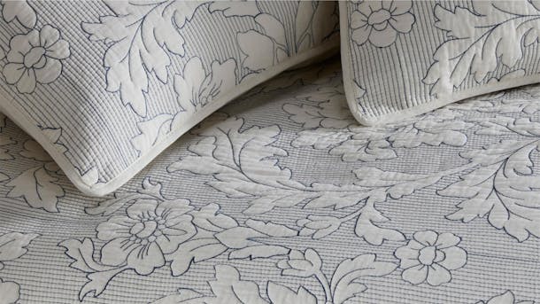 Quilt / Duvet  Cover Set - Platinum FLEUR INK (Queen)