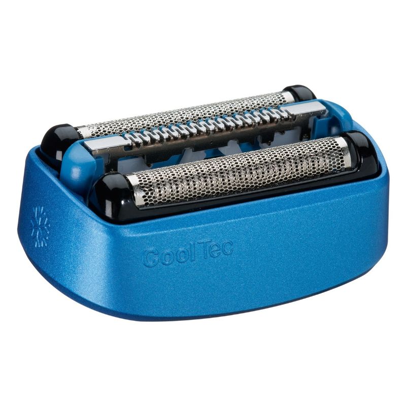 Braun 40B Cooltech Replacement Foil in blue, designed for a close, smooth shave and optimal comfort with minimal irritation.