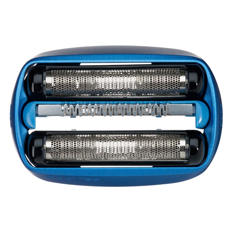 Braun 40B Cooltech Replacement Foil in blue, designed for a close, smooth shave and optimal performance, compatible with part 5676.