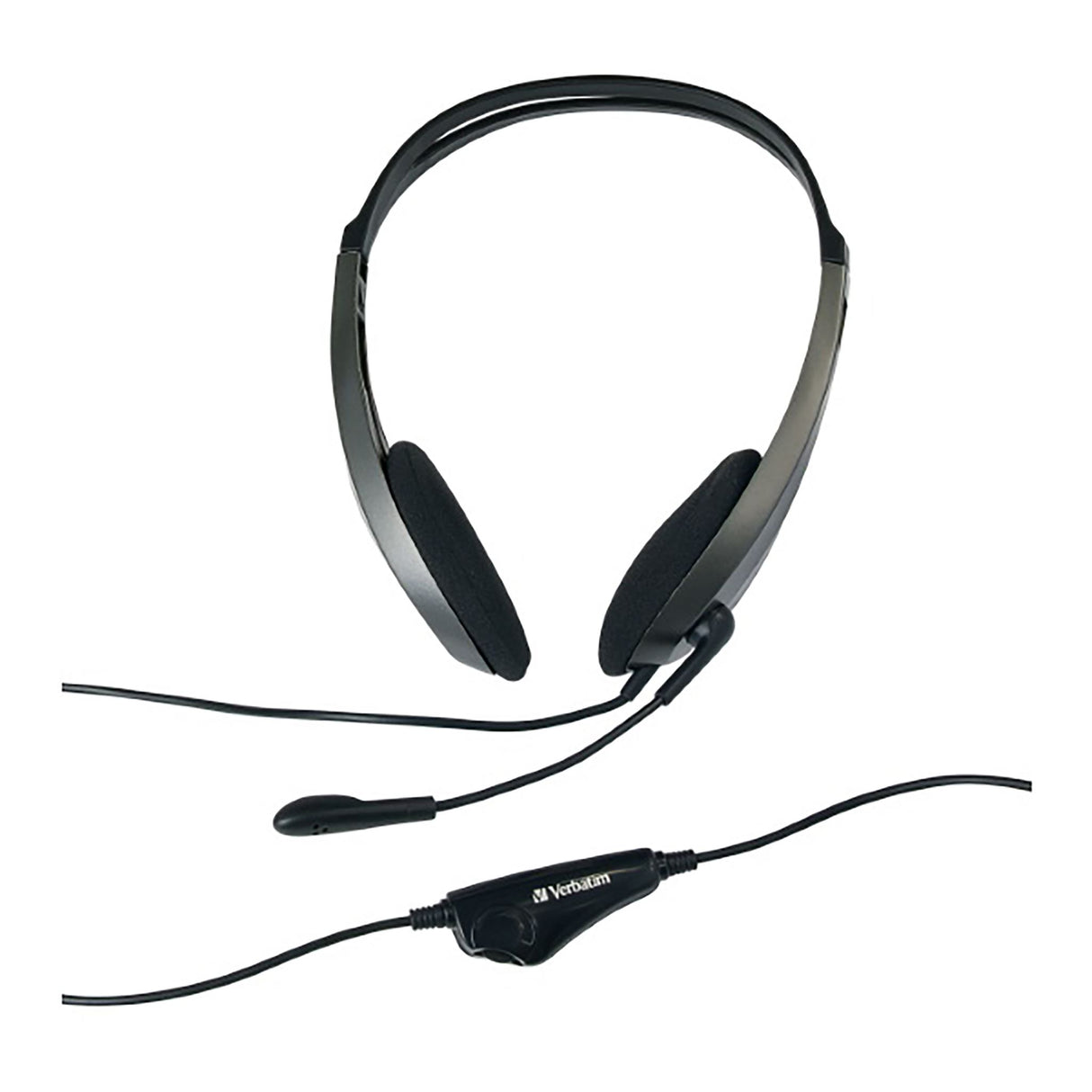 Lightweight Verbatim headset with stereo sound and adjustable mic, perfect for calls, gaming, and video conferencing.