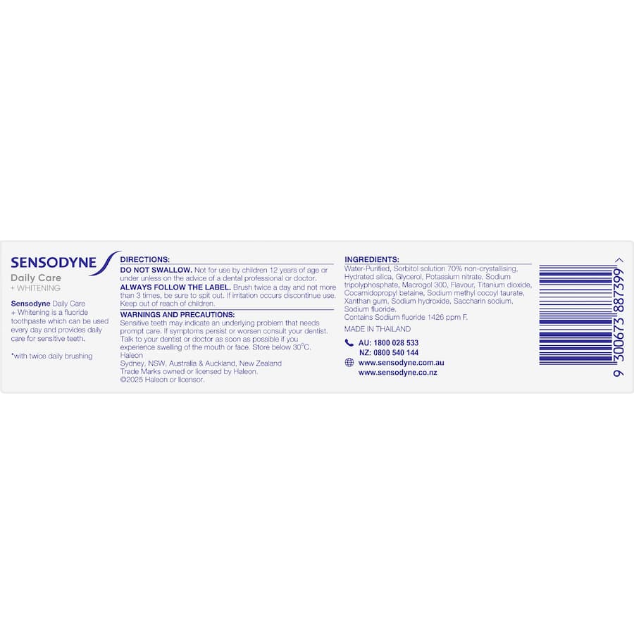 Sensodyne Toothpaste Sensitivity + Whitening 100g
