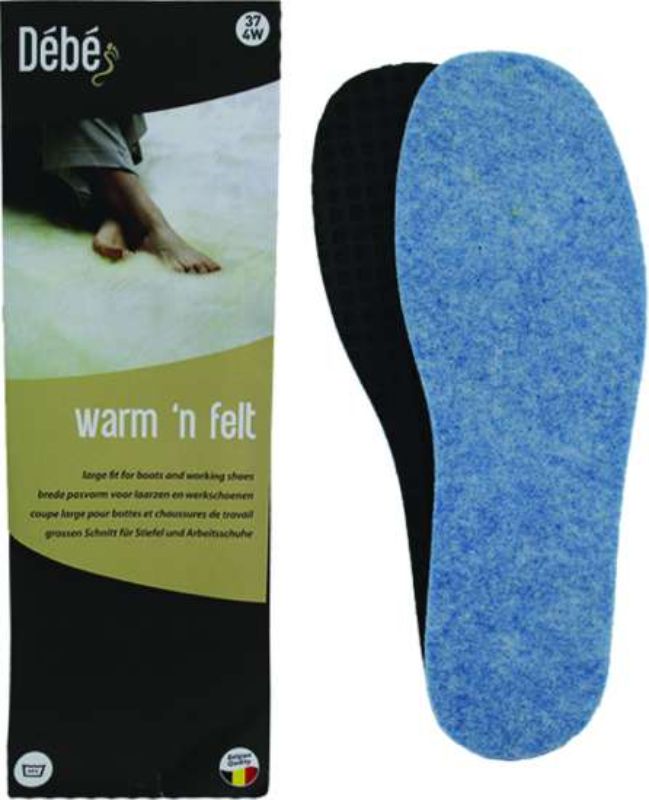 Insole - Debe Warm N Felt Size 37 (Pair)