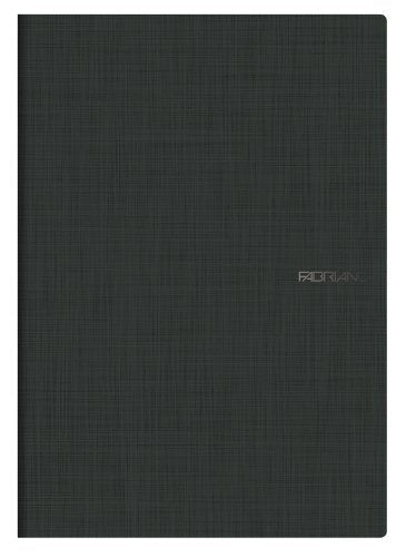 Ecoqua Staple A4 Lined Notebook in Black with 40 eco-friendly sheets, perfect for all writing styles and sustainable use.